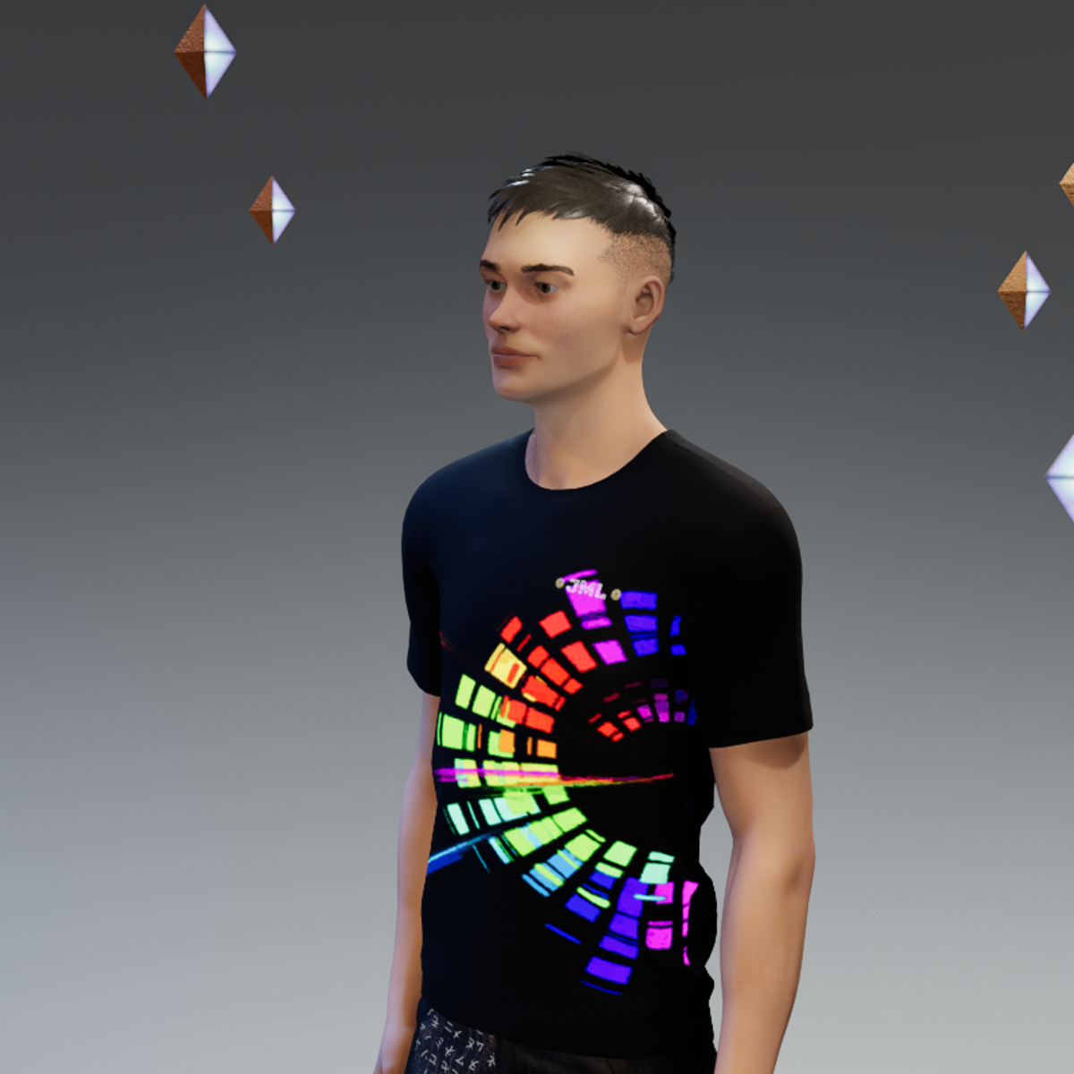 Glowing Animated_ SHIRT_ UNISEX EQUALIZER 3