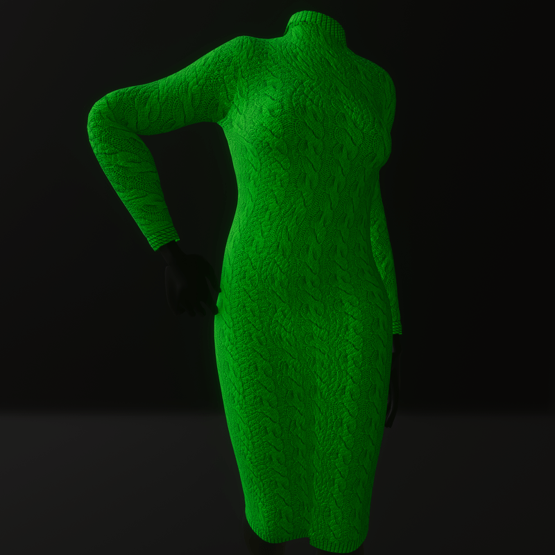 Knitted Dress (TM) Green