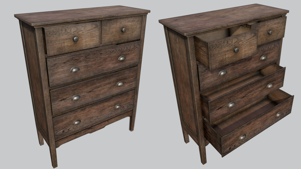 Old Wooden Dresser A