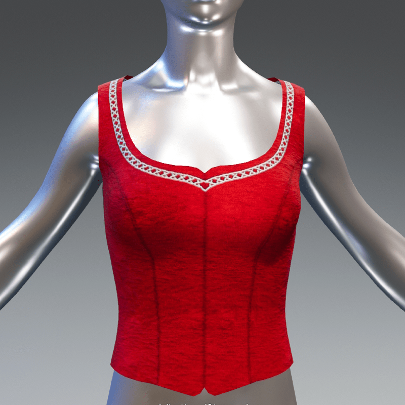 Elf top - red