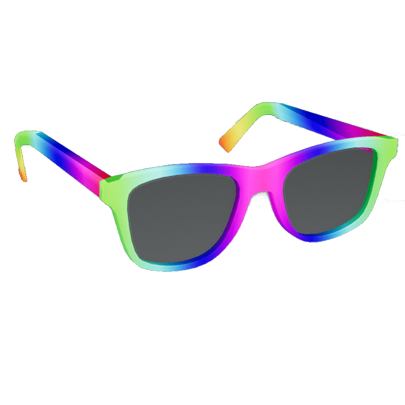 Glowing Rainbow Glasses female 2.0