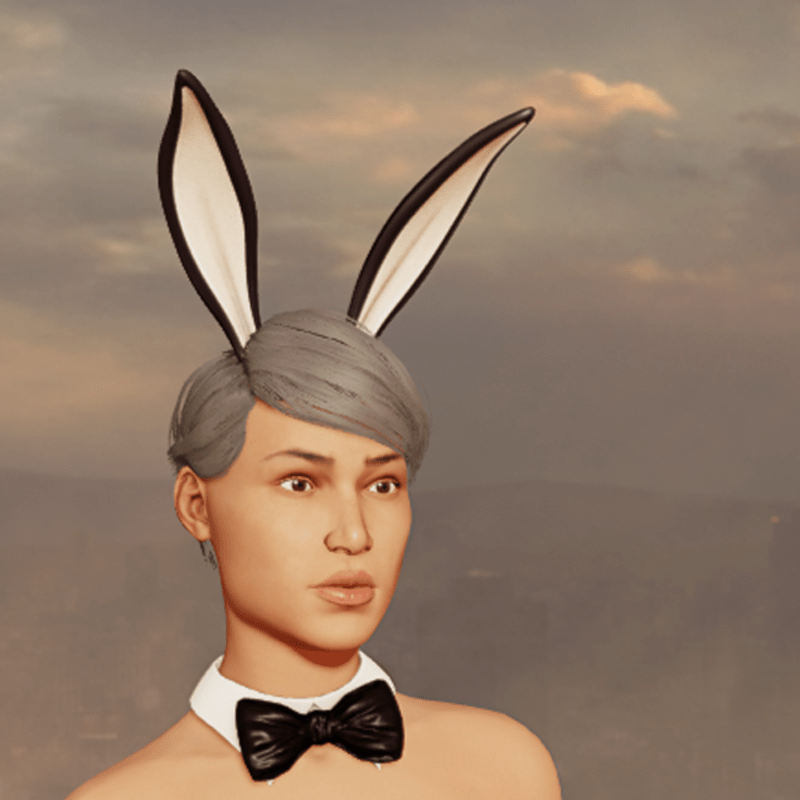 Bunny Ears - Up - Dark Grey