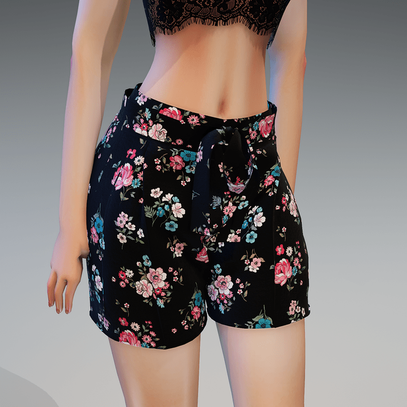 Summer Shorts Flowers