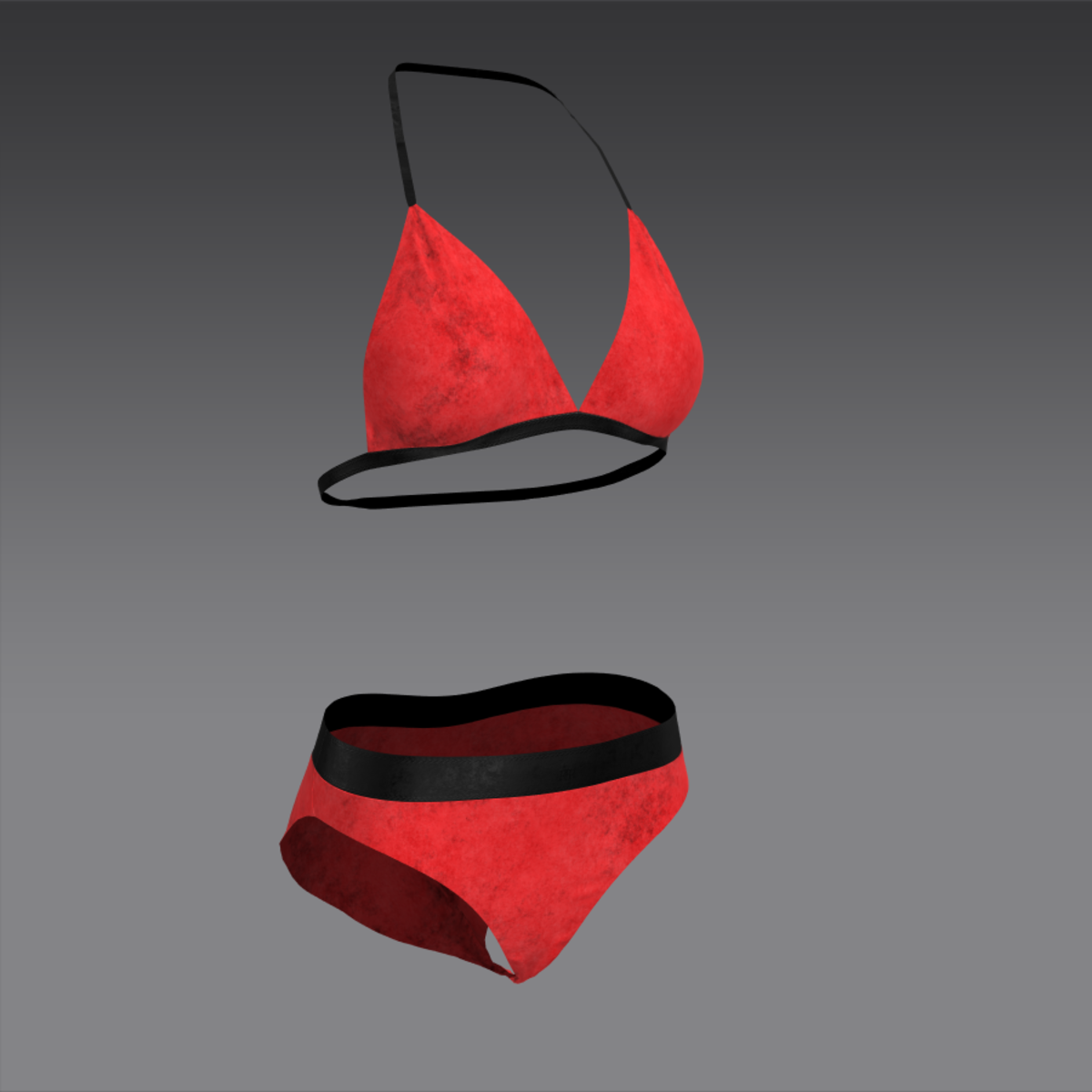 Undies leather rough red