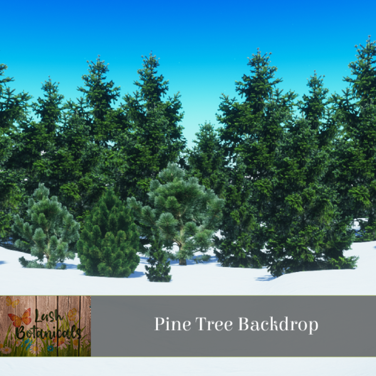 Pine Trees Low Poly Backdrop