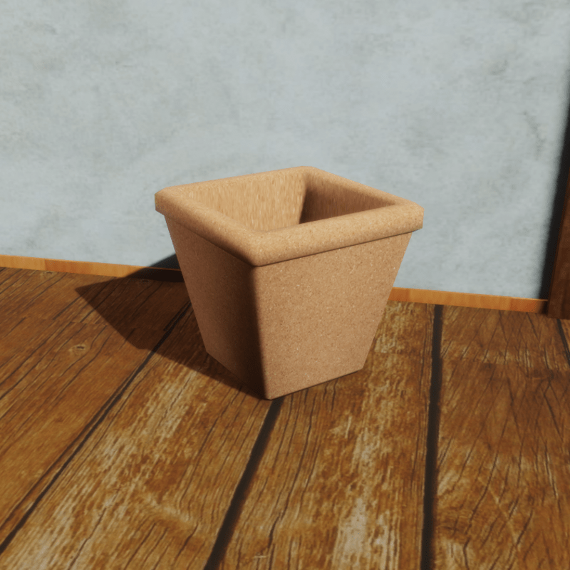 Pot Square Terra Cotta