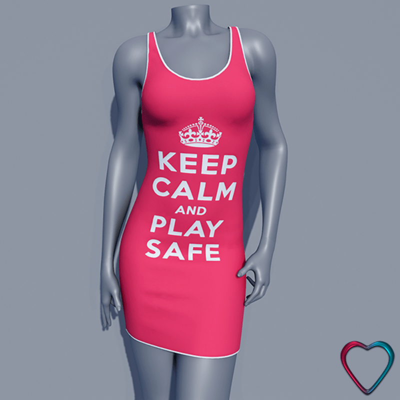 Keep Calm Dress - Play Safe - Pink