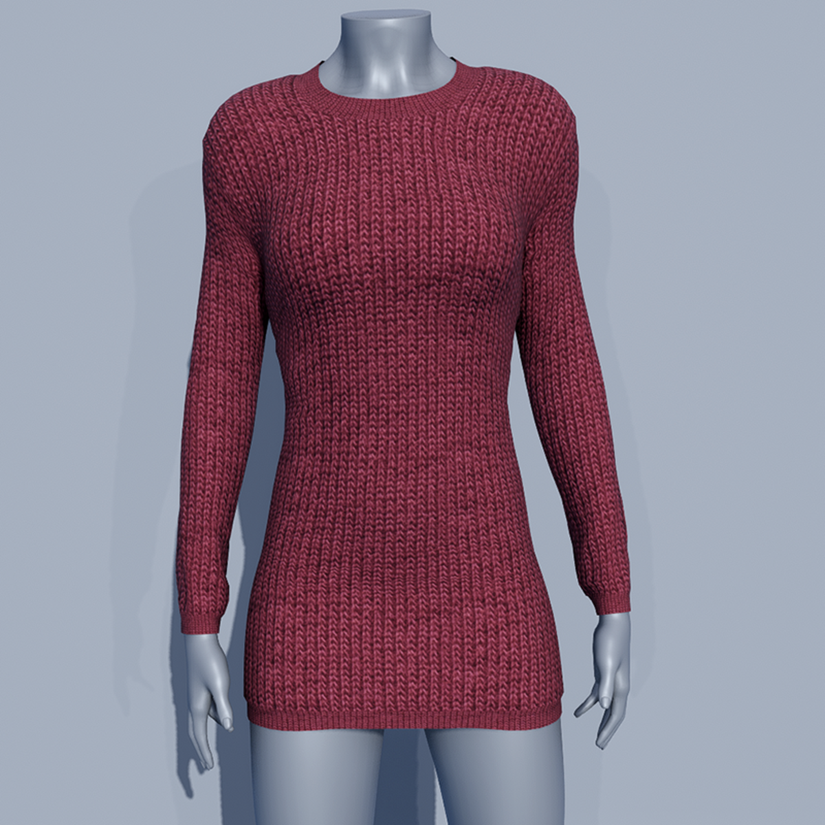 Winter Wool Sweater Pullover - Biking Red