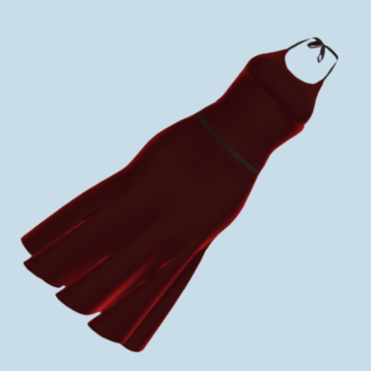 Rich Warm Merlot Dress with Ribbon Belt