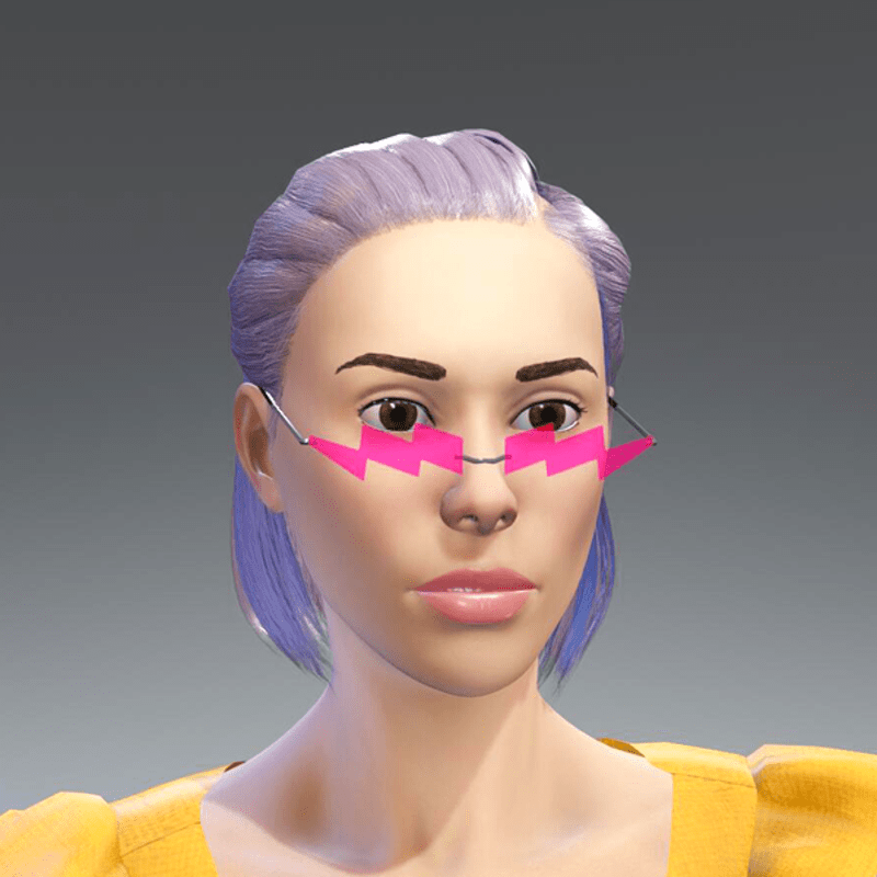 粉色闪电眼镜Pink lightning glasses