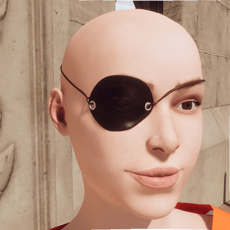 Pirate Jolly Roger Eye Patch - Female