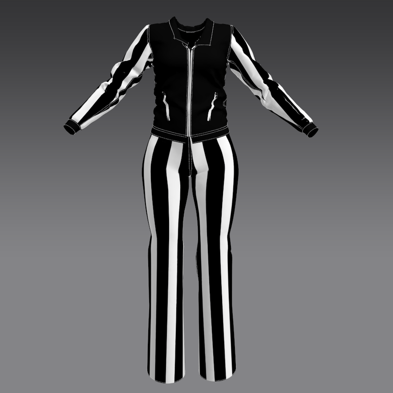 Black and With Woman's suit