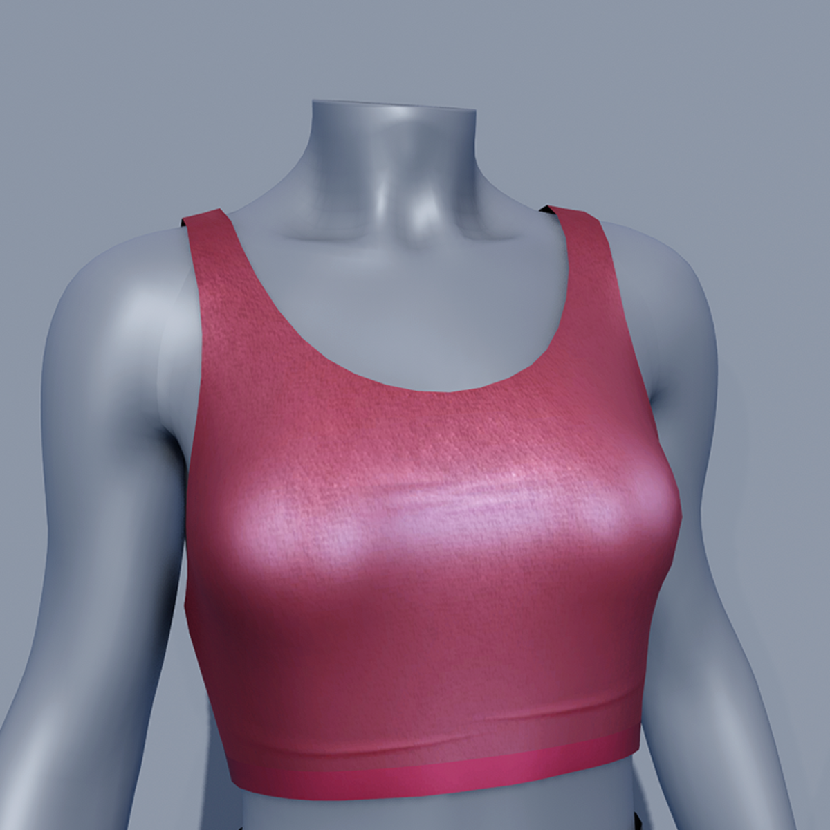 Glossy Sport Bra - Pink