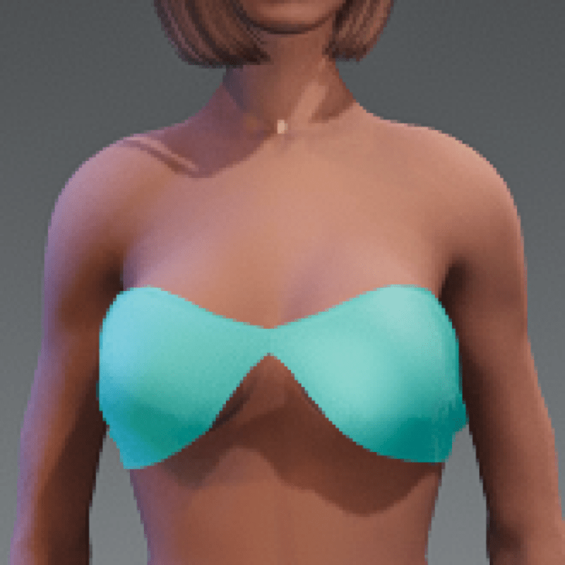 Emissive bikini top
