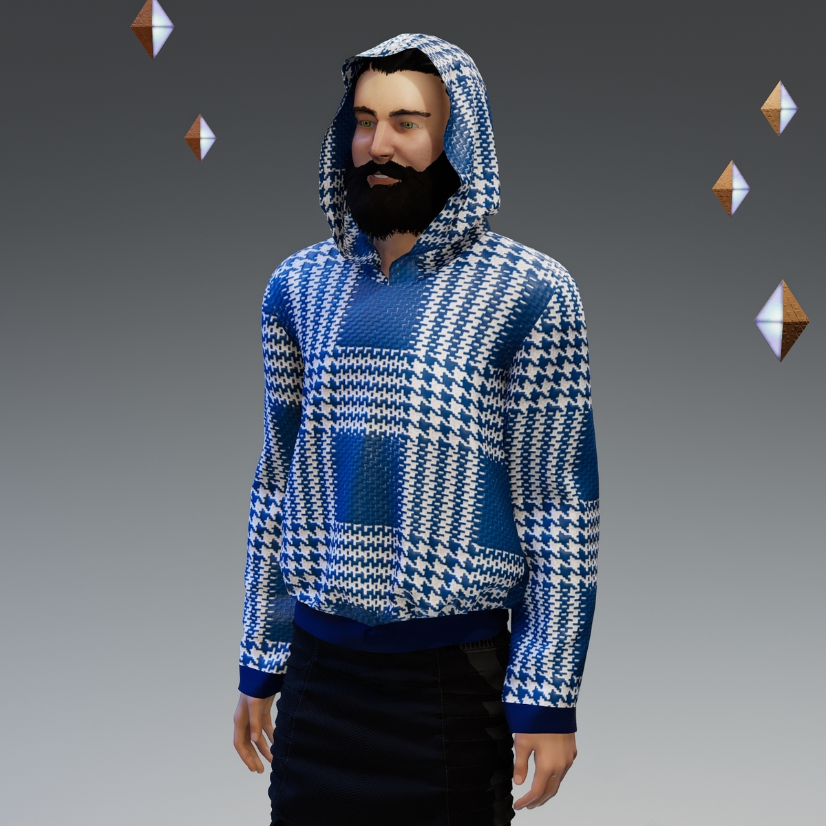 Blue Check Hoodie - Unisex