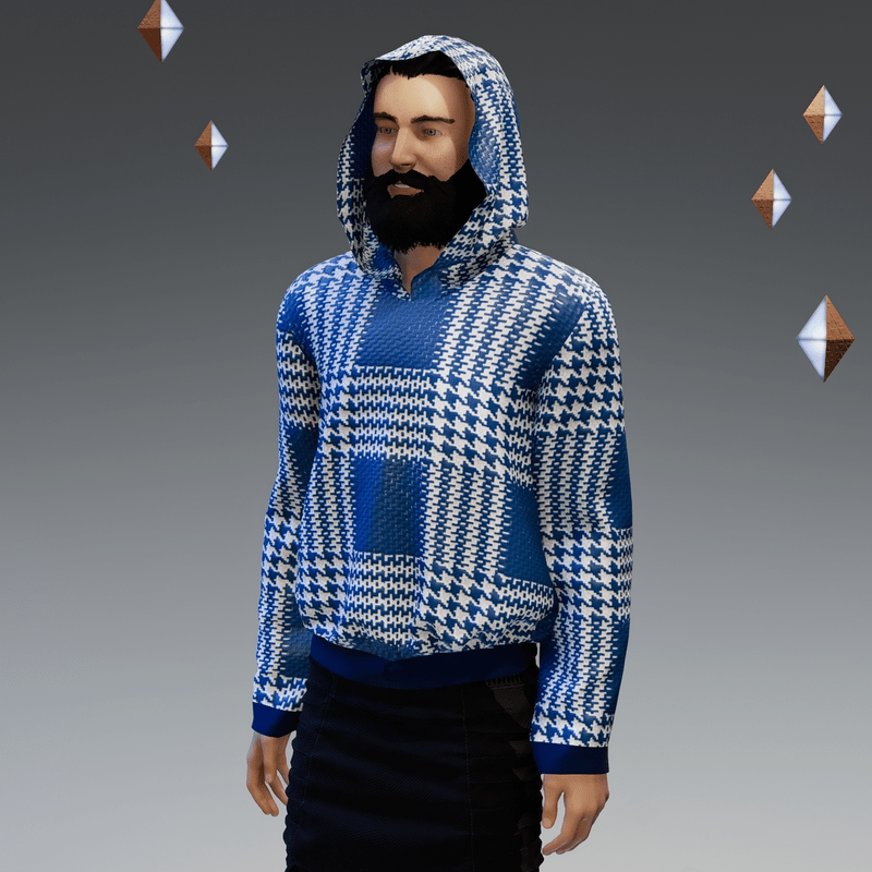 Blue Check Hoodie - Unisex