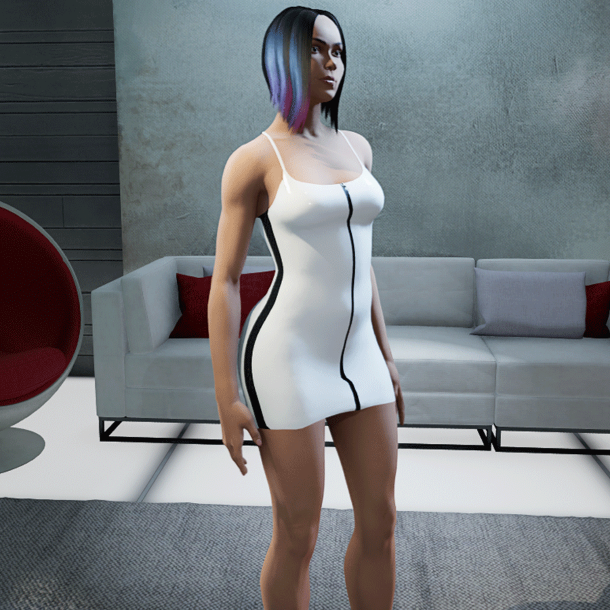 Dress Britany latex white