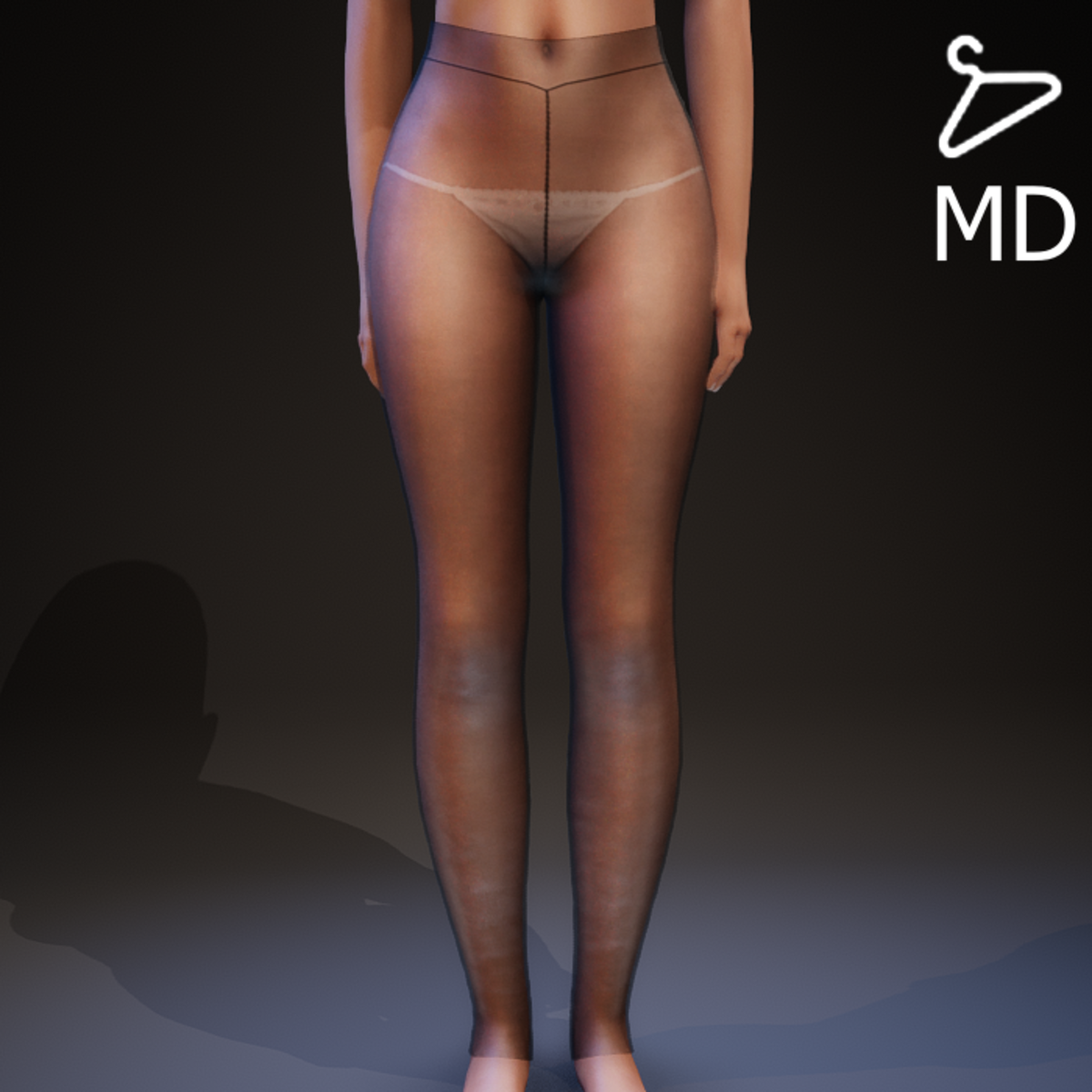 Footless Tights - Black Lighter