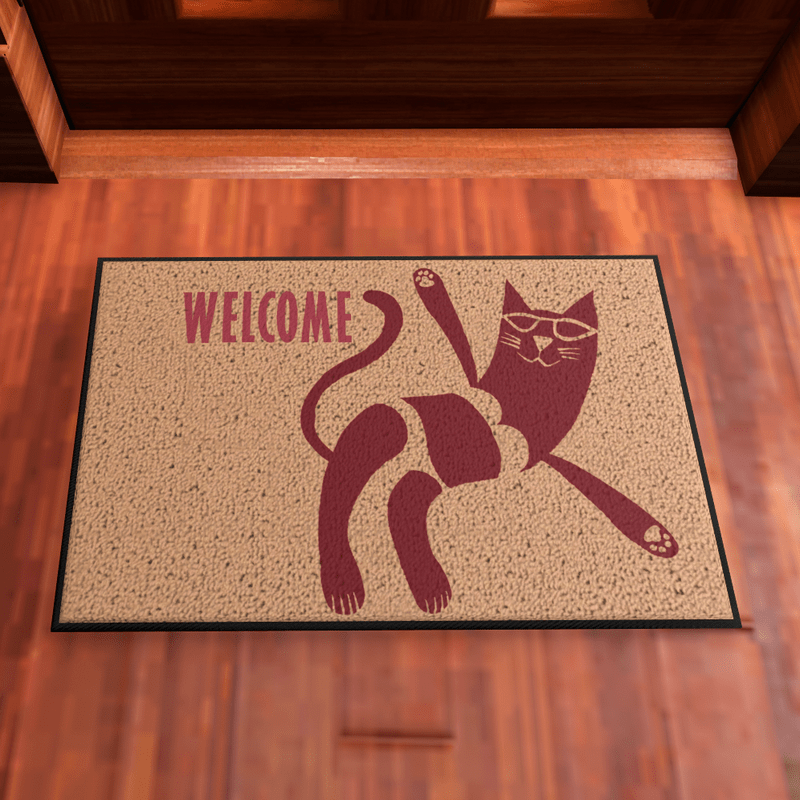 Door Mat Welcome Kitty