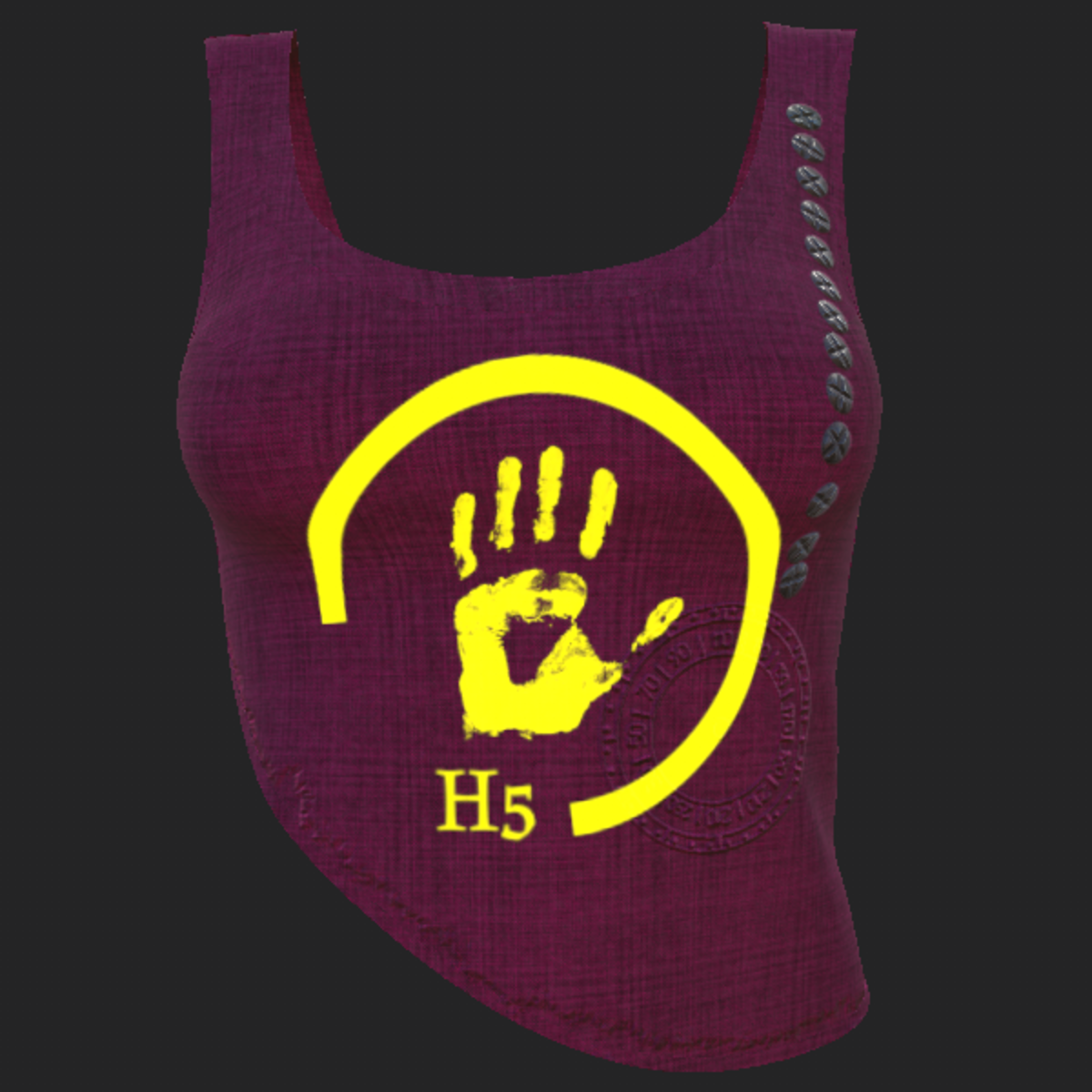 H5 shirt fuccia yellow