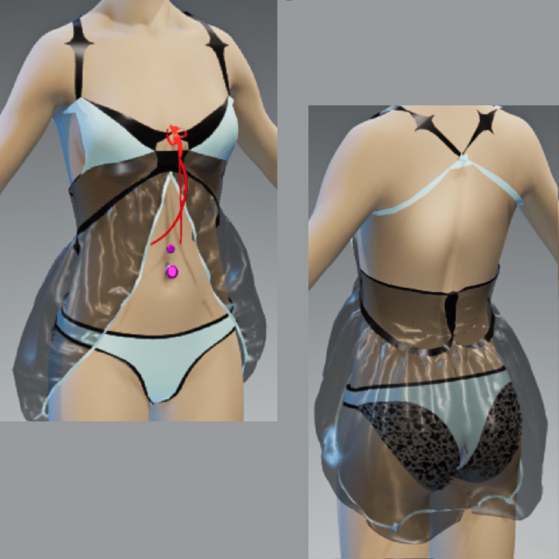 Soft blue Babydolls naughty Night v301