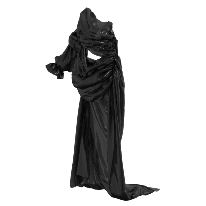 UNPRODUCTIVE DRAPED DRESS BLACK