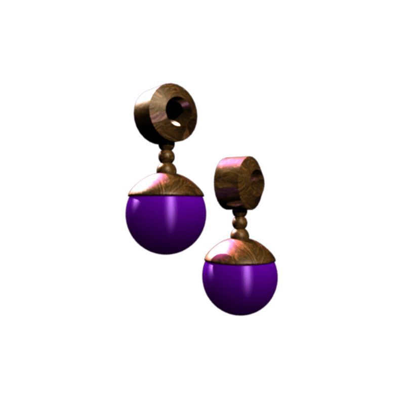 Male Pink Glowing Earrings