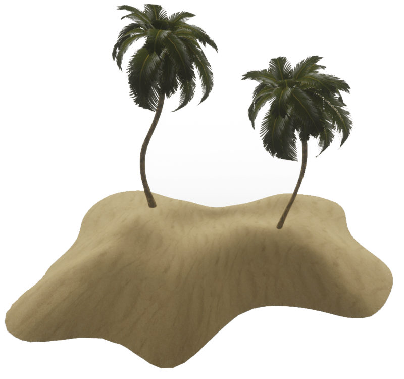 Twin Palm Trees Island