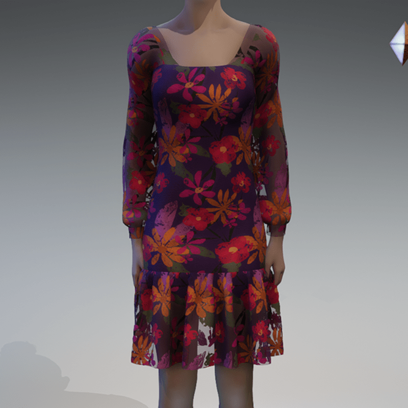 Floral chiffon dress