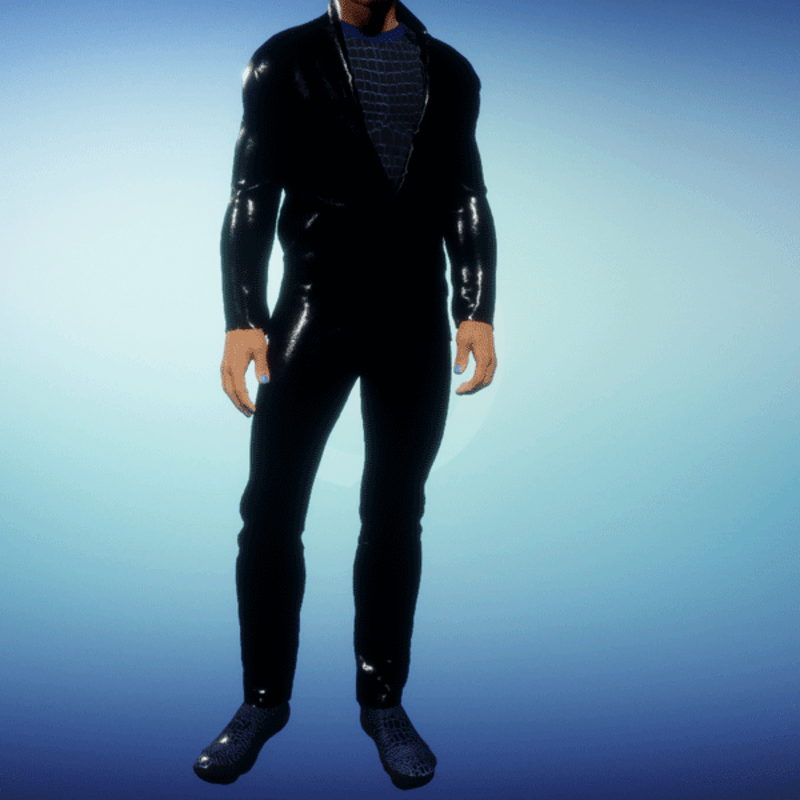 Suit Dragon Full Blue