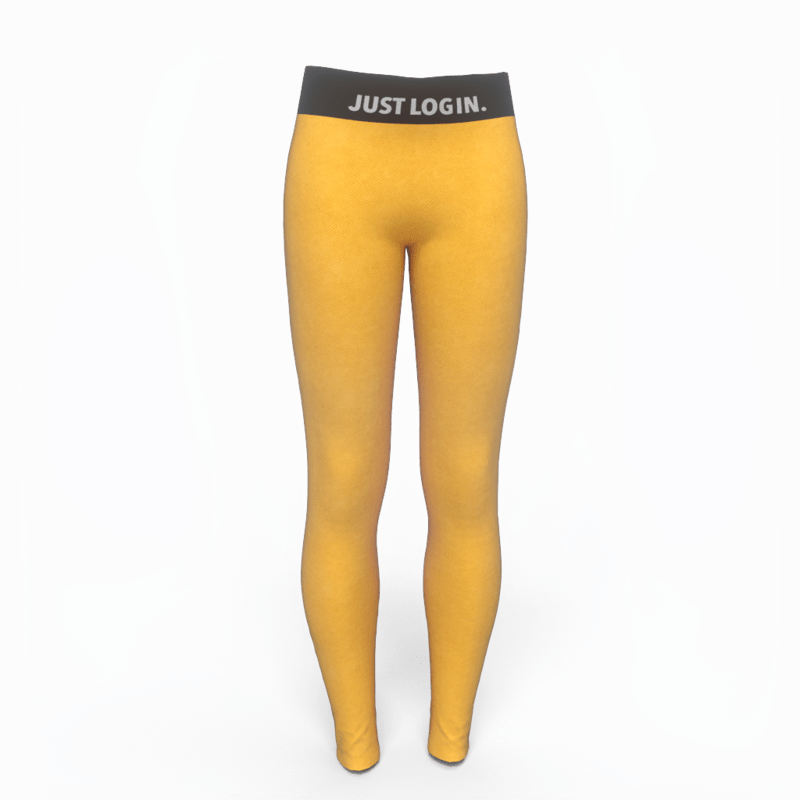 Leggings Just Log In Yellow