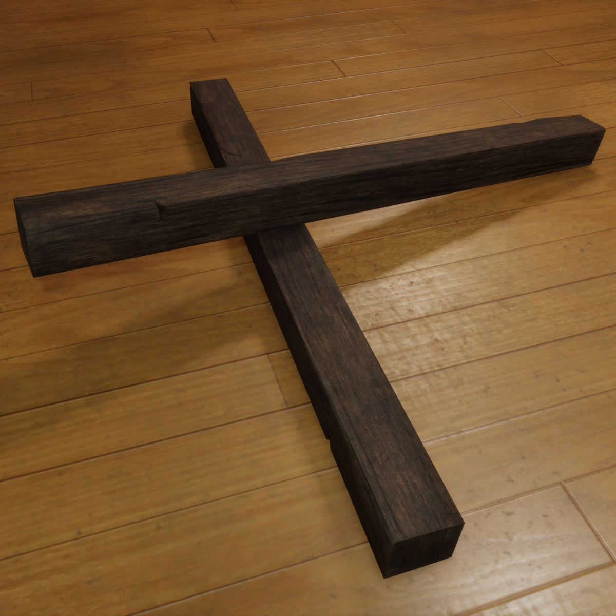 Rough wood beam (dark brown)