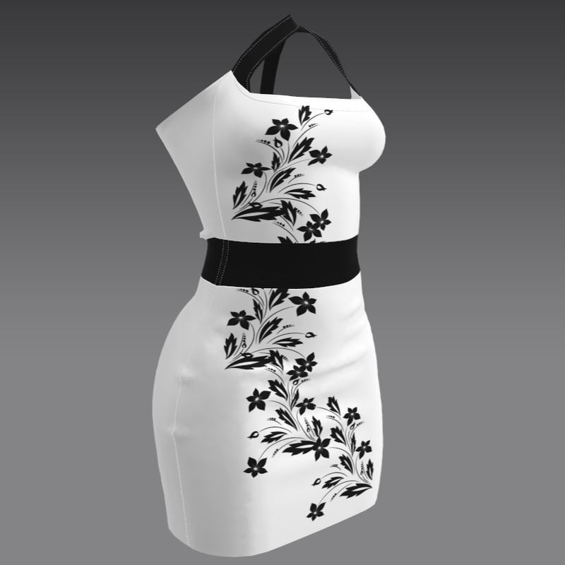 Summer Dress White with Flower