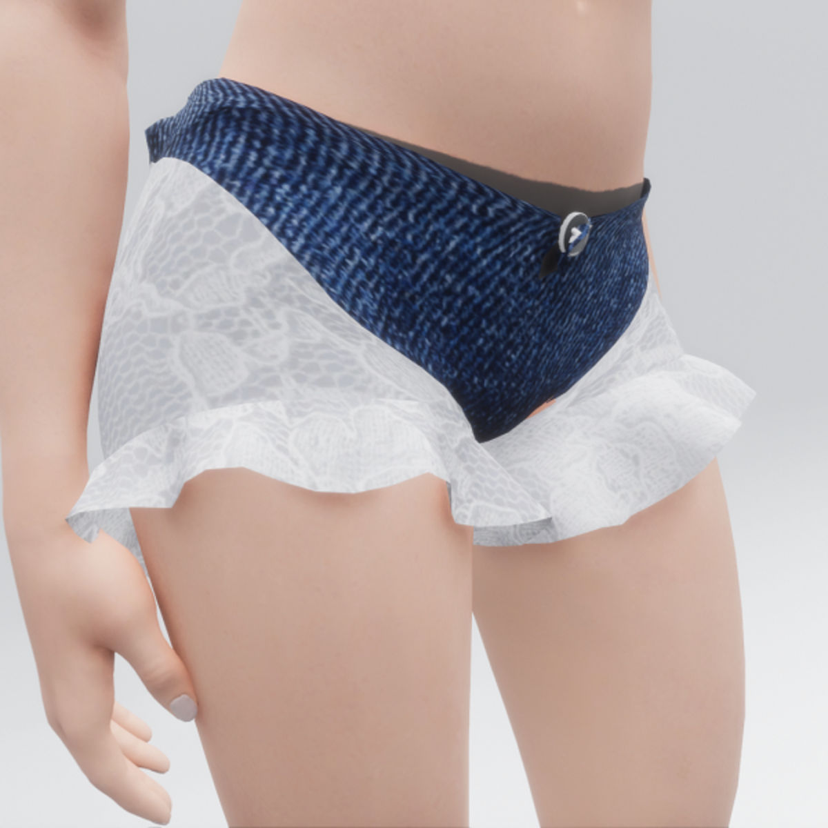 Jean Shorts with Cute Ruffles