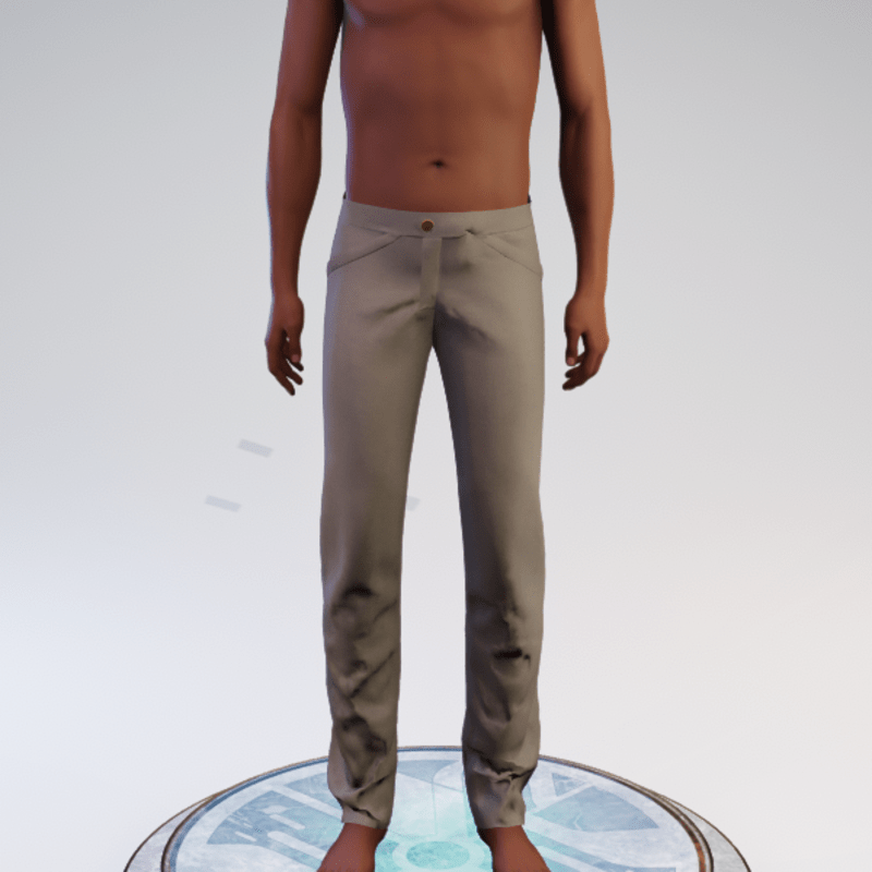 Faux-pocket Slacks - Tan Wool