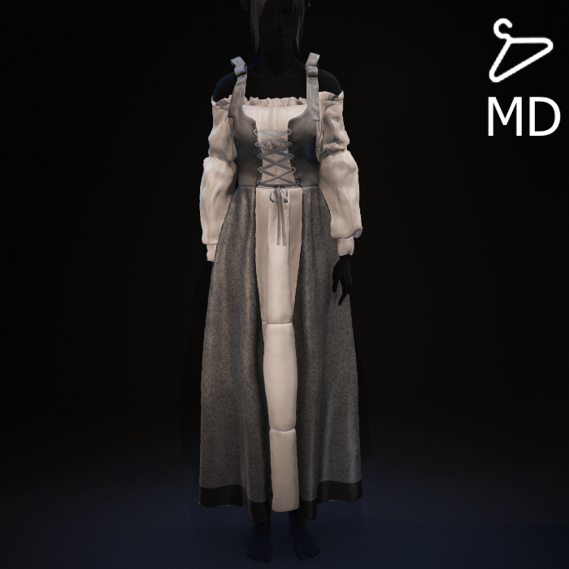 Grey - Medieval Dress