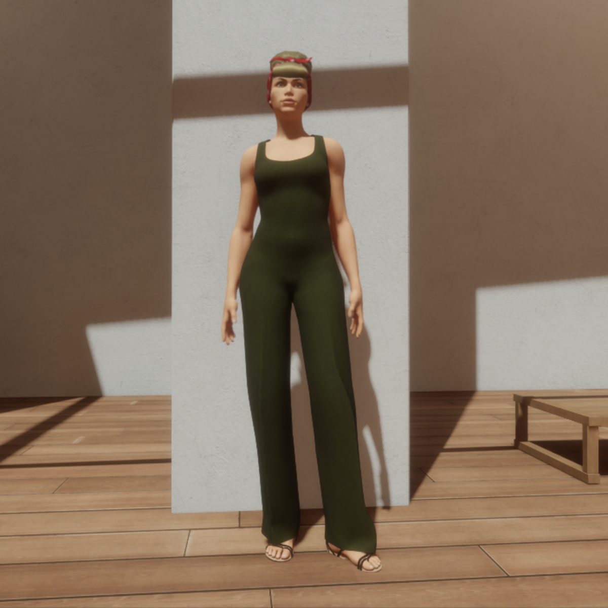 TKA-Jumpsuit olive cotton