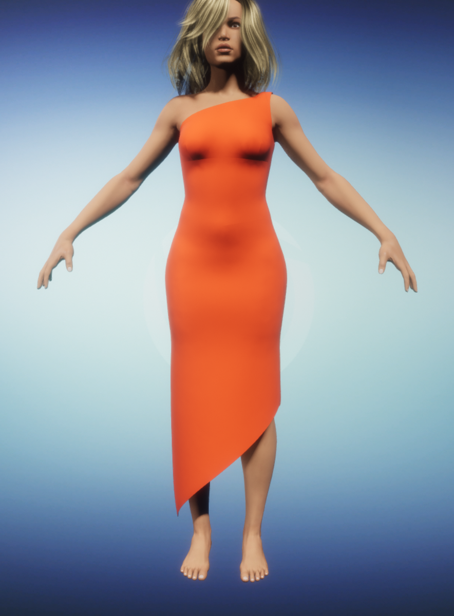 tropical tangerine dress