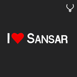 SIGN I LOVE SANSAR Audio Reactive (Necklas)