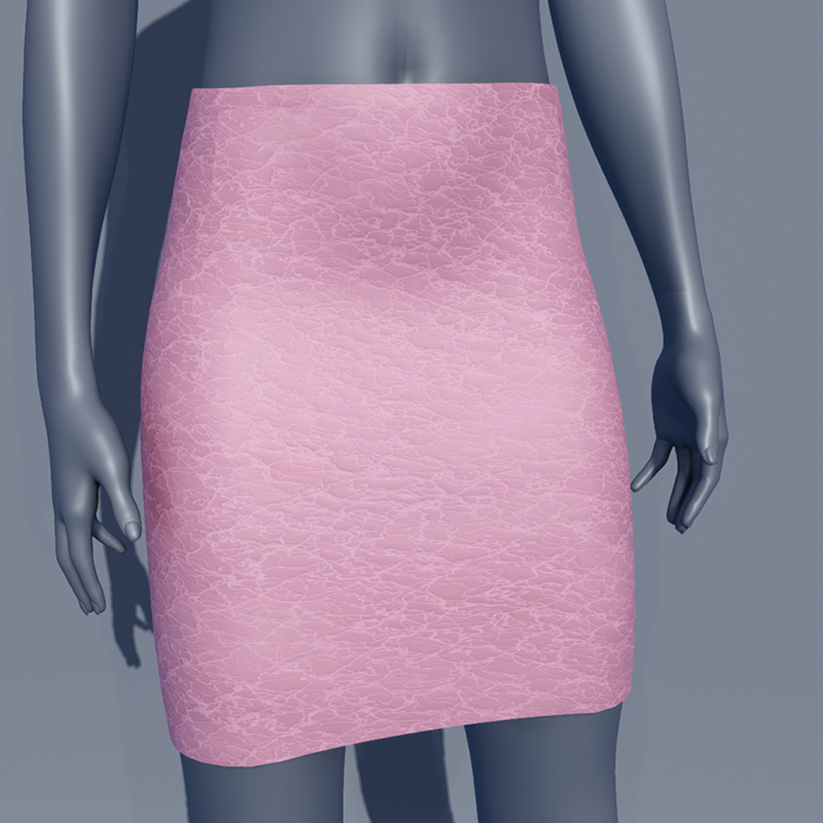 Leather Formal Skirt - Pink Rose