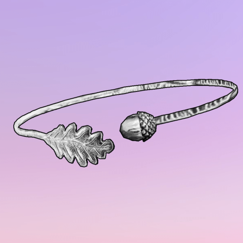 Acorn choker silver