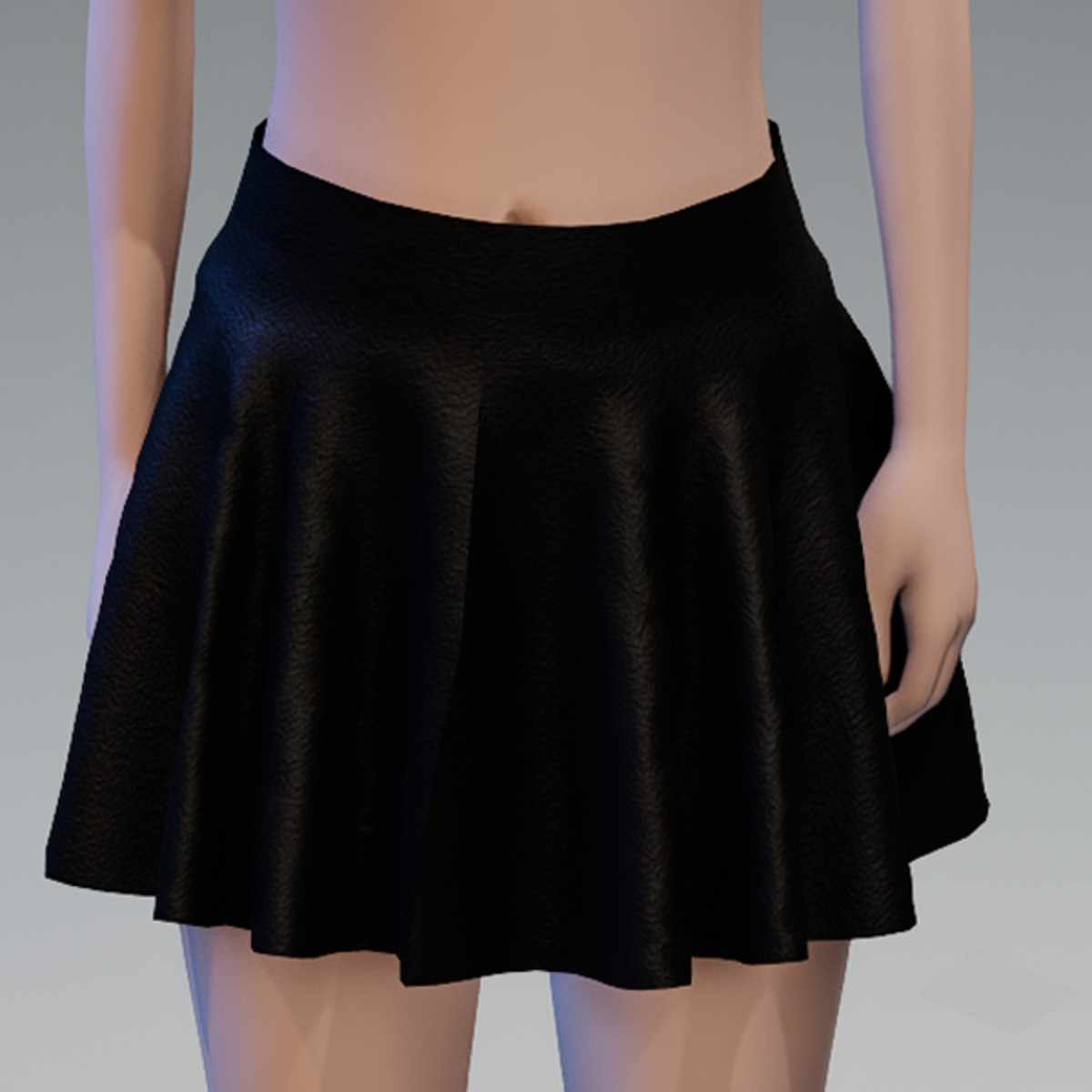 LEATHER CIRCLE SKIRT