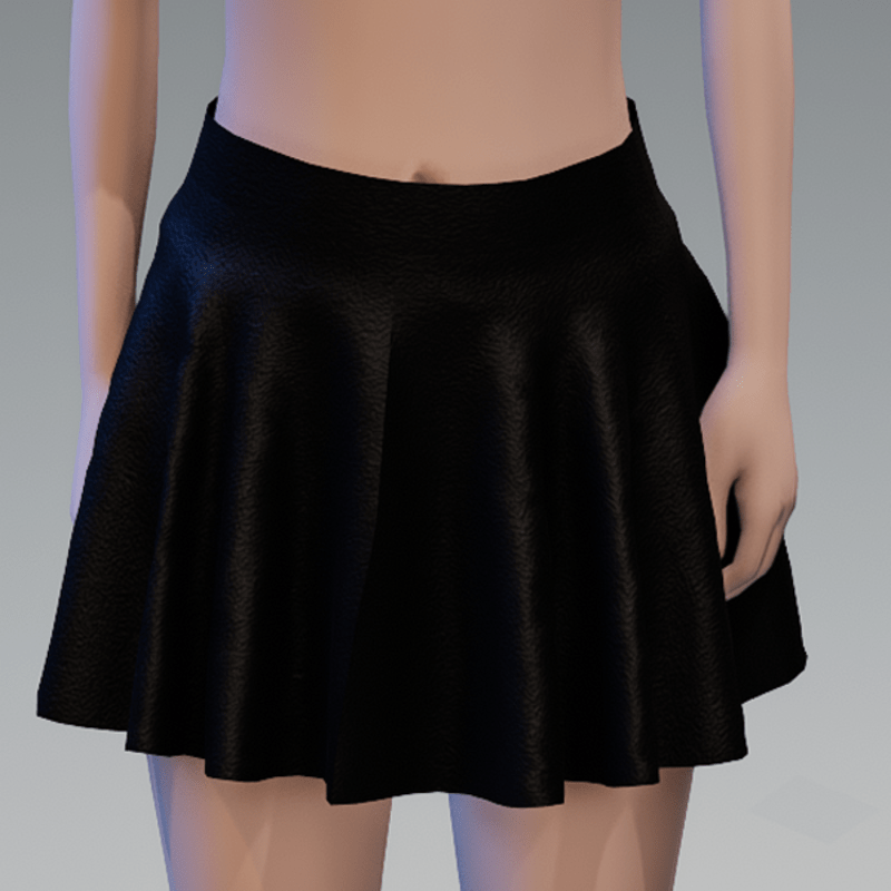 LEATHER CIRCLE SKIRT