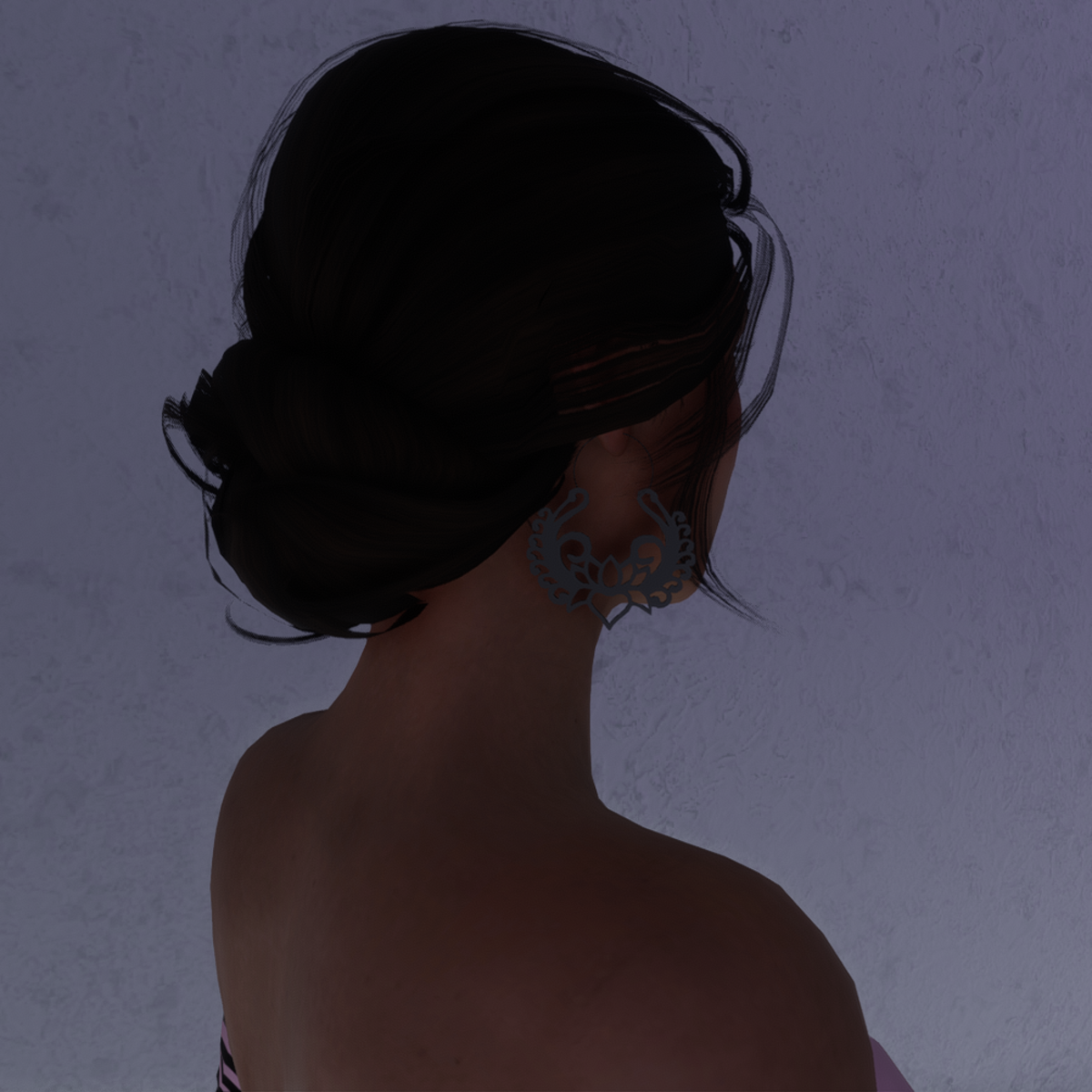 Lotus Mandala Earrings (Onyx)