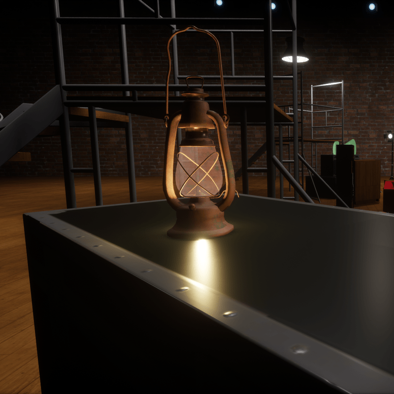 Oil Lamp rusted copper