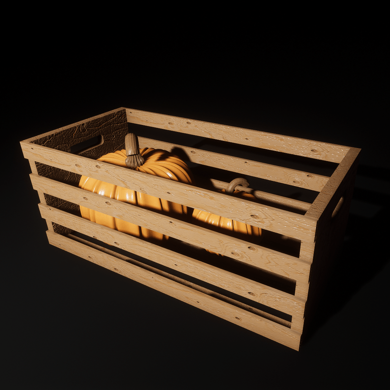 Pumpkins In Crate
