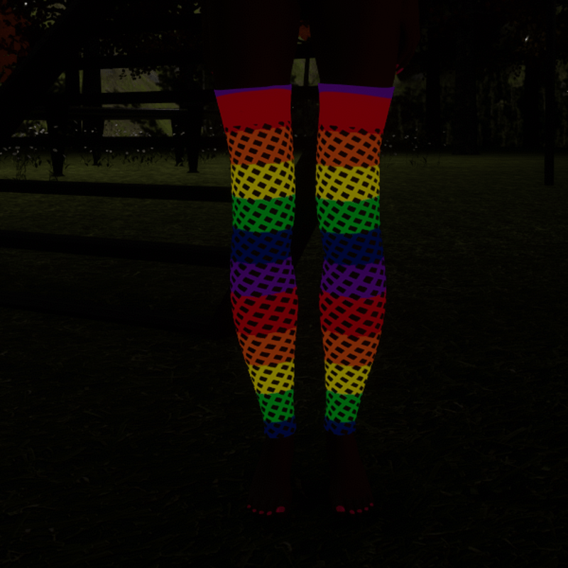 Emissive Animated Rainbow Stockings