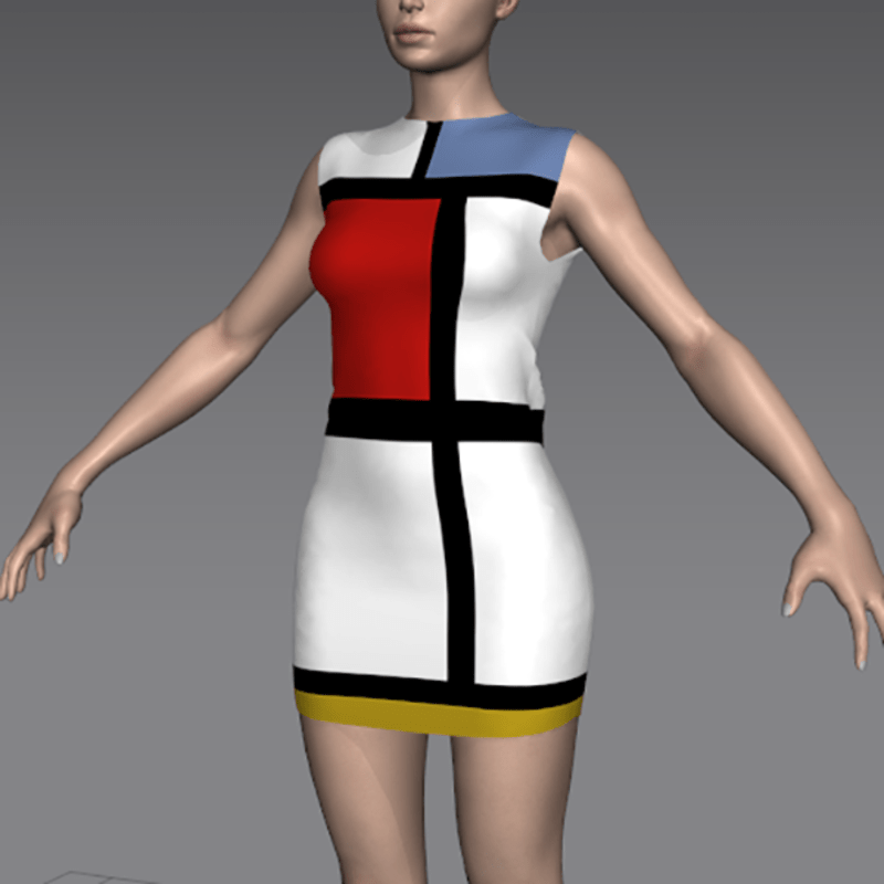 1960s mondrian minidress