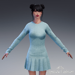 L.F. FRANCE LACE  DRESS LIGHT BLUE