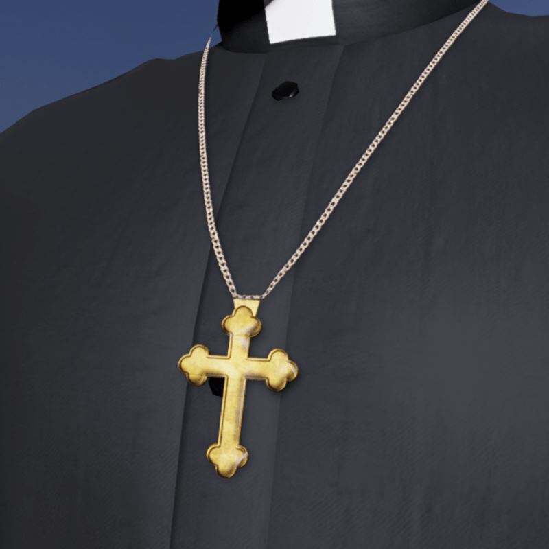 Priest Crucifix Necklace